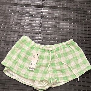 Urban outfitters Green and White Checkered Shorts